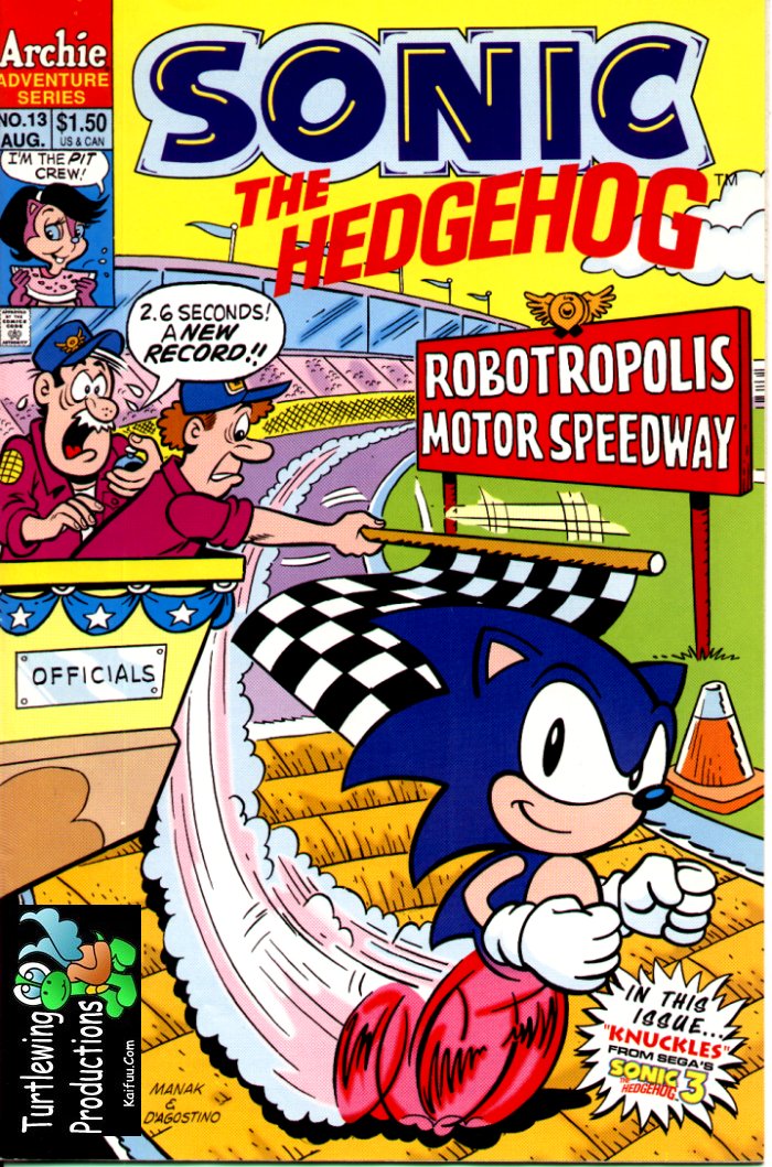 Sonic - Archie Adventure Series August 1994 Comic cover page